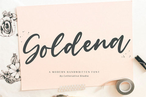 Goldena is a Modern Handwritten Font