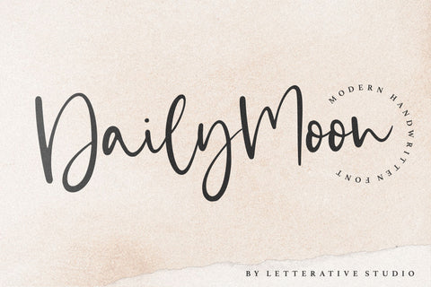 Daily Moon is a Modern Handwritten Font