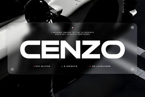 TRT Cenzo Modern Futuristic Sans Serif Typeface