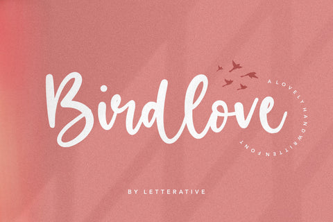 Birdlove is a Lovely Handwritten Font