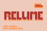 RELUME - Retro Bold with outline and shadow