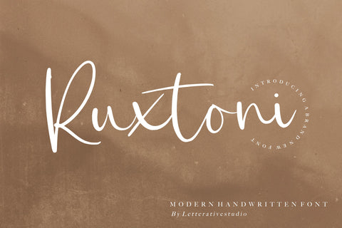 Ruxtoni is a Modern Handwritten Font - Pixel Surplus