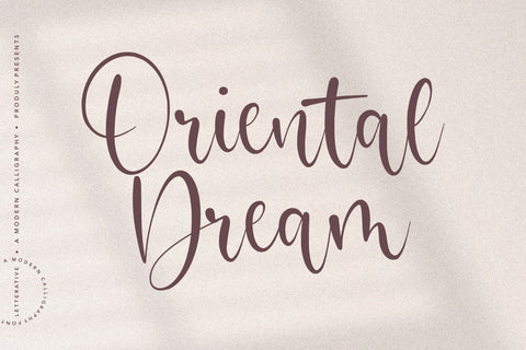 Oriental Dream is a Modern Calligraphy Font - Pixel Surplus