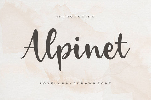 Alpinet is a Lovely Handwritten Font