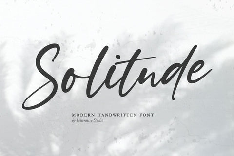 Solitude is Modern Handwritten Font