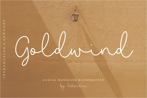 Goldwind is a Casual Monoline Handwritten Font