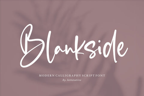 Blankside is a Modern Calligraphy Font