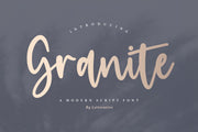 Granite is a Modern Script Font