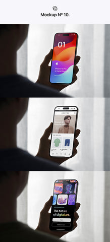 15 iPhone 15 Pro In Hand Mockups - Pixel Surplus