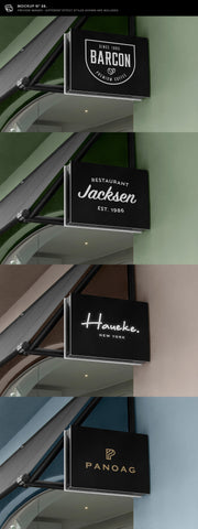 30 Signs & Facade Logo Mockups - V3