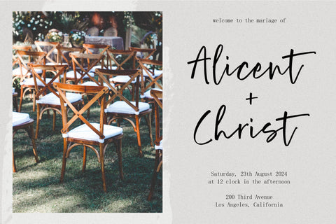 Rustic Wedding Font