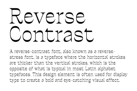 Ronders Reverse Contrast Font