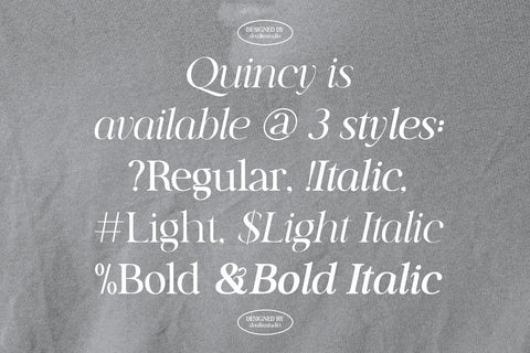 Quincy – Stylish Serif Font with Elegant Contrast