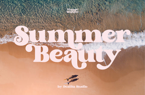 Brighton Vintage – 70s-Inspired Display Font with Bold Curves