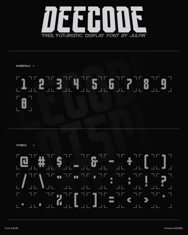 Deecode Free Futuristic Font