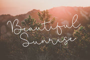 Miracle Sunrise is a Monoline Calligraphy Font