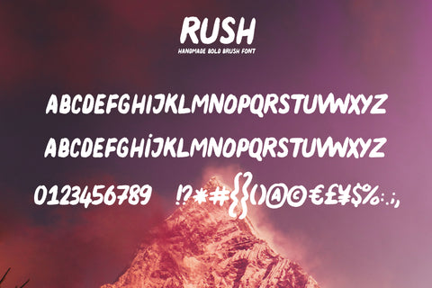Rush - Hand Drawn Brush Font
