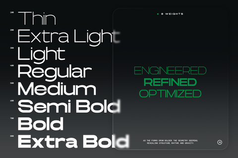 TRT Cenzo Modern Futuristic Sans Serif Typeface