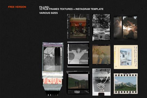 10 FREE Film Texture Frames / Instagram template