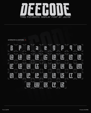 Deecode Free Futuristic Font