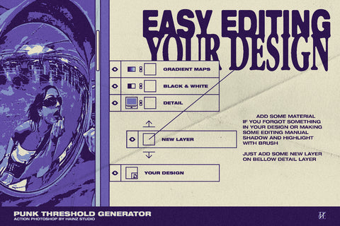 Punk Threshold Generator - Photoshop Action + Gradient Maps - Pixel Surplus