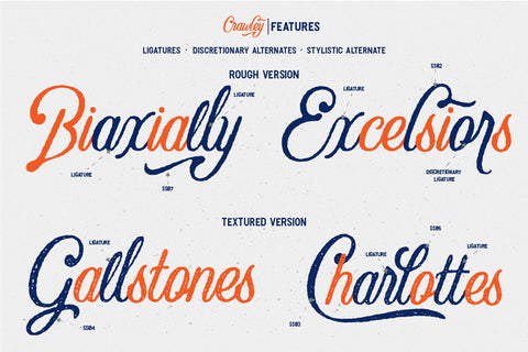 The Crawley 6 Fonts With Extras