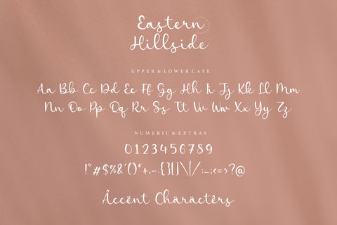 Eastern Hillside is a Modern Handwritten Font