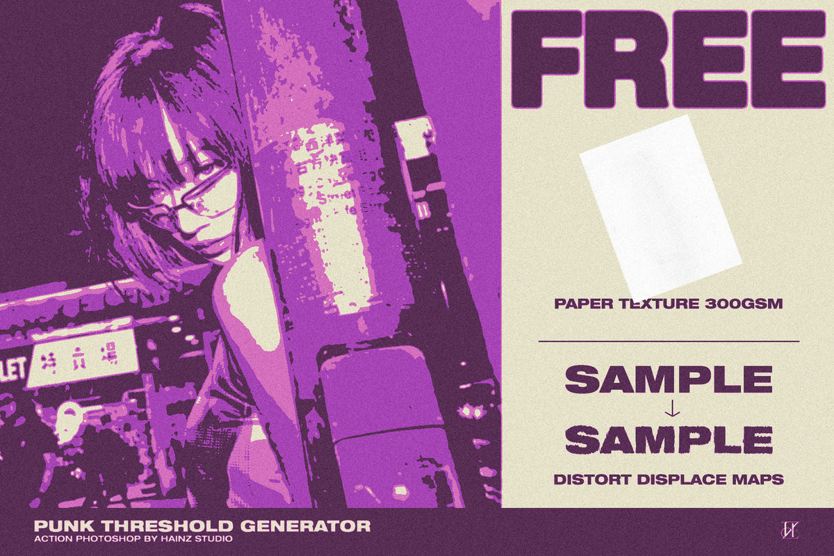 Punk Threshold Generator - Photoshop Action + Gradient Maps – Pixel Surplus