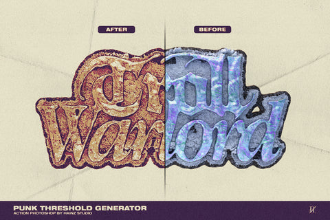 Punk Threshold Generator - Photoshop Action + Gradient Maps - Pixel Surplus