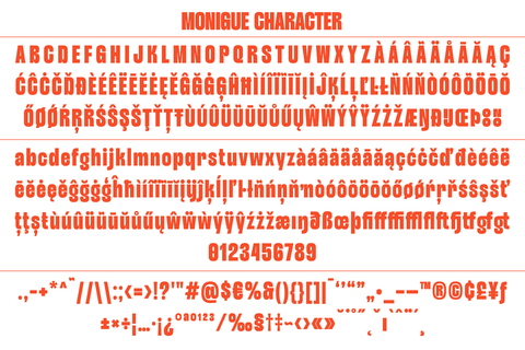 Monigue - Condensed Sans Font