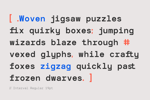 TRT Interval Mono Font