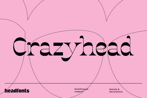 Crazyhead Display Font Family - Pixel Surplus