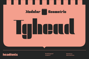 Tghead Geometric and Modular Font