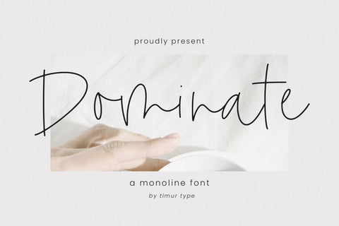 Dominate - Monoline Font - Pixel Surplus