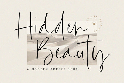 Hidden Beauty - Modern Script Font - Pixel Surplus