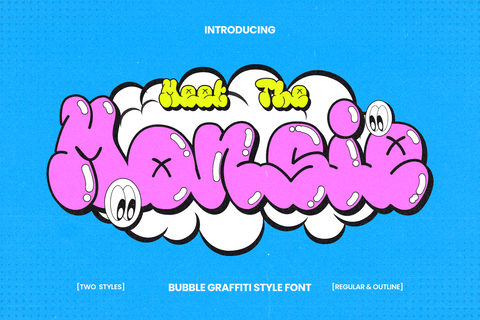 Monsie - Free Graffiti Bubble Font