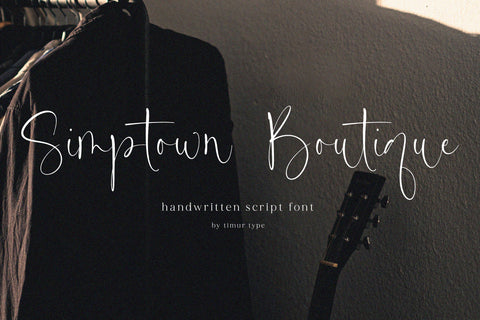 Simptown Boutique - Handwritten Script Font