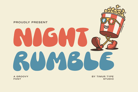 Night Rumble - Groovy Font