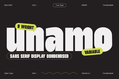 TT Unamo - Sans Display Condensed