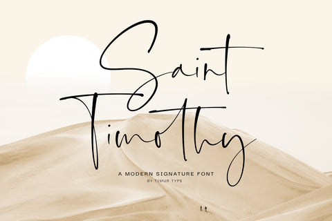 Saint Timothy - Modern Signature Font