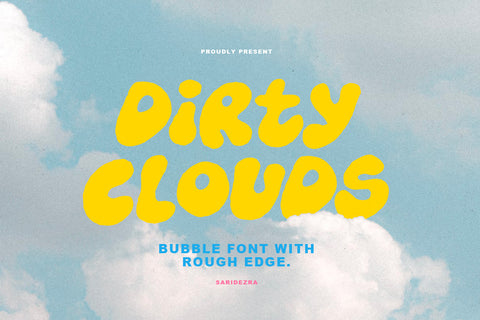 Dirty Clouds - Rough Bubble Font - Pixel Surplus