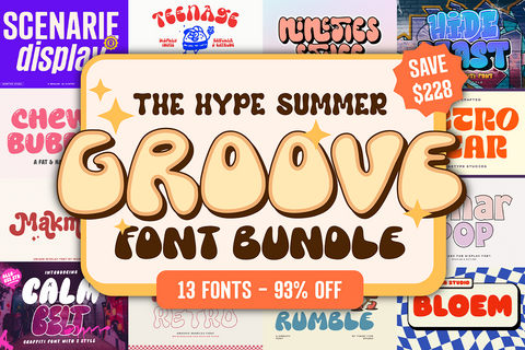The Hype Summer Groove Font Bundle