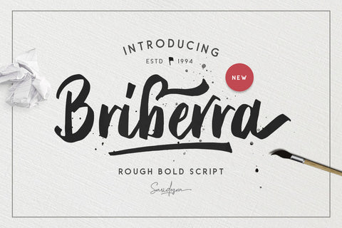 Briberra - Rough Bold Script - Pixel Surplus