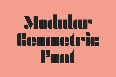 Tghead Geometric and Modular Font