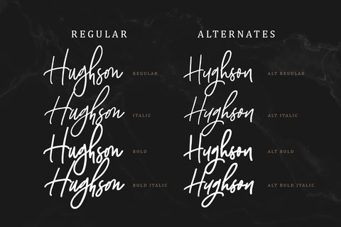 Hughson Script (8 Fonts)