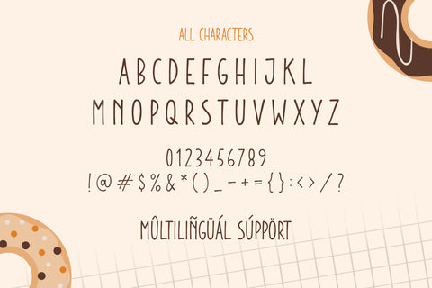 Glazed Donuts - Cute Handwritten Font