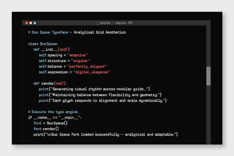 GC Arbiter — Mono Logic Typeface