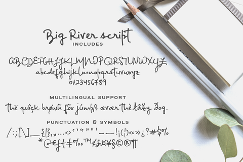 Big River sans and script font duo