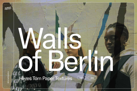Walls of Berlin Torn Paper Textures