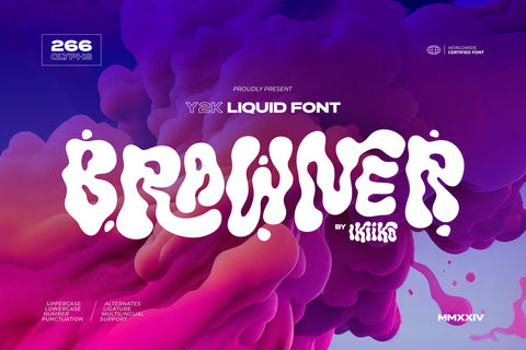 Brawner - Y2K Liquid Font